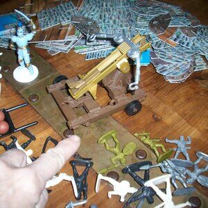 Battle Board Game Parts Lot Knights Horses Siege Weapons Castle Cake Toppers toy